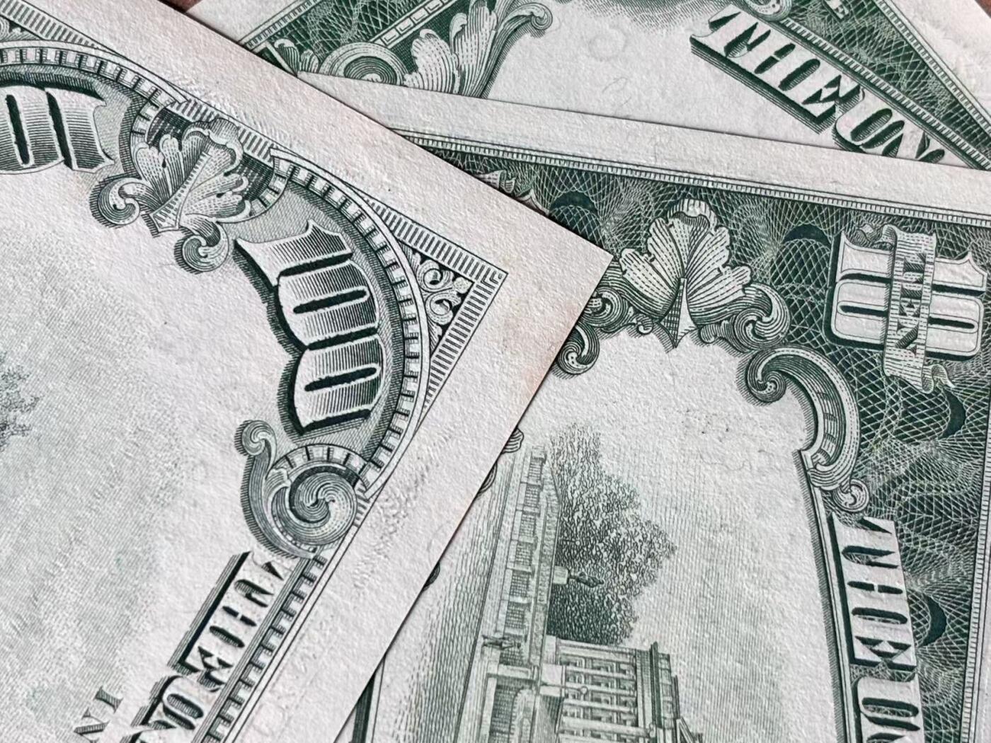 【Blue Auction】世界纸币精拍第750期——18级TOP拍卖/信誉/品质/专业/高效💫 【一组3张 含无47及补号】美国 1963-93年5-100美金UNC- 