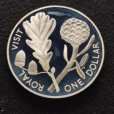 【全场包邮】纯粹捡漏拍477场（免费代拍第14场）调整中 - 新西兰1981年1元皇家访问精制克朗型纪念银币