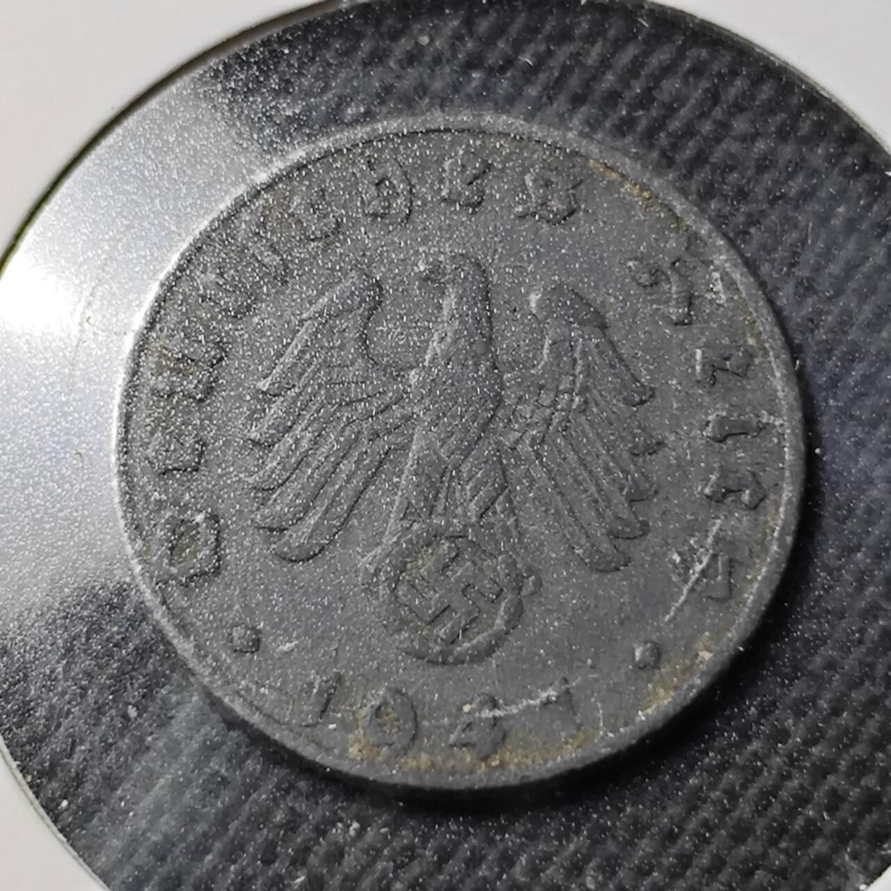 KK钱币收藏小铺  第370场  2月预留时间 周末发货 1941 德国5芬尼