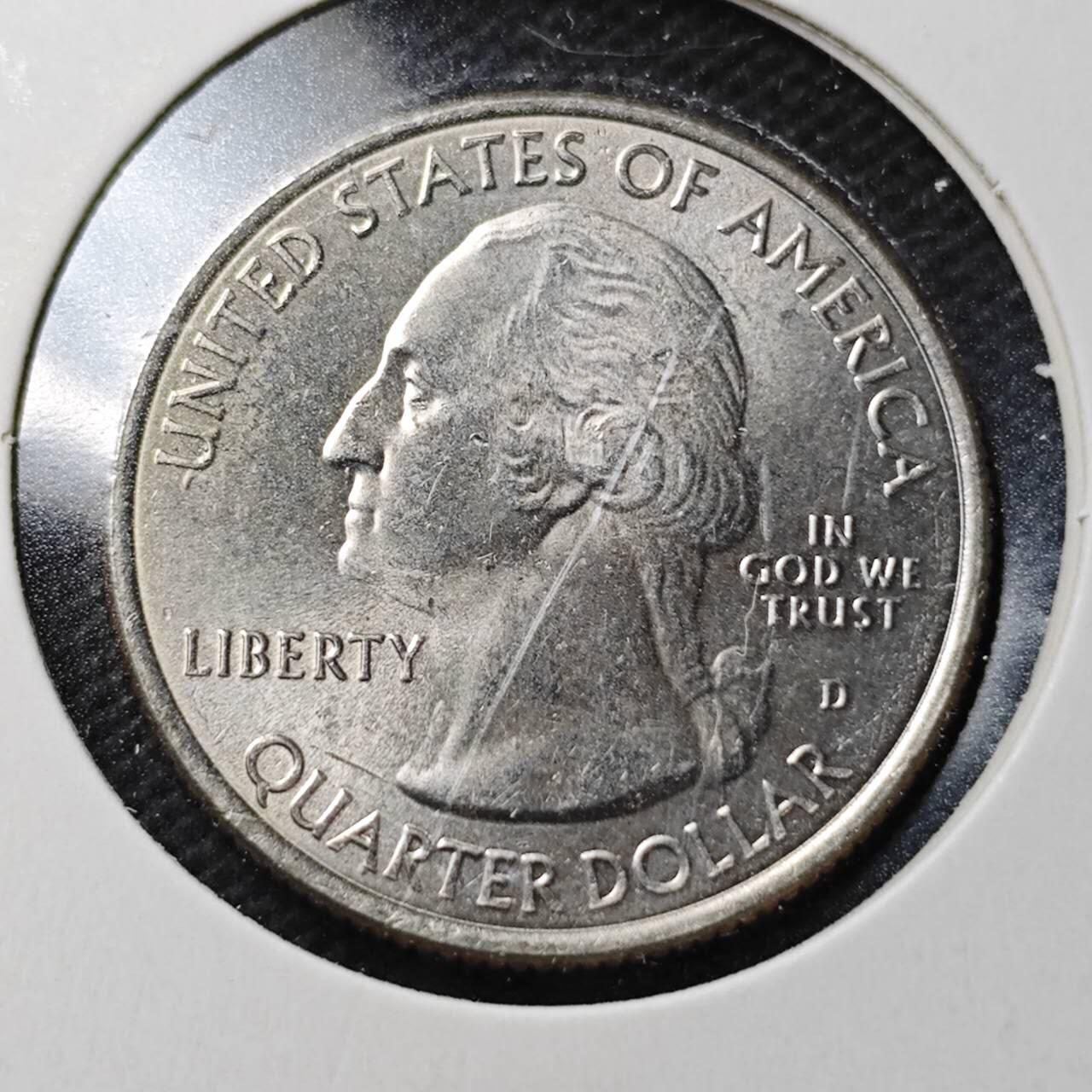 KK钱币收藏小铺  第370场  2月预留时间 周末发货  美国25分纪念币