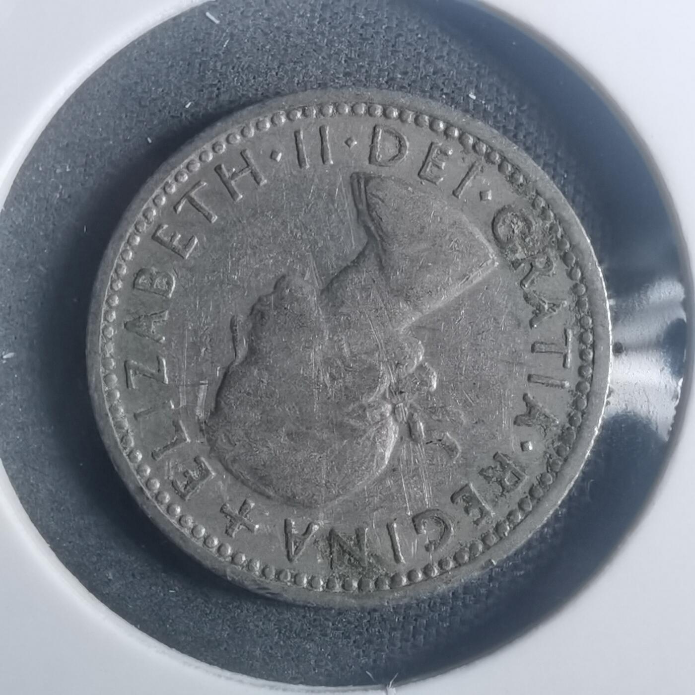 沼泽如烟--第900场 英国1960年六便士