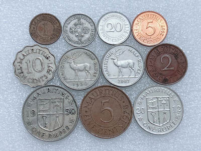 第一海外回流一元起拍收藏 散集专场  第265期 - 毛里求斯不同版本硬币 11枚