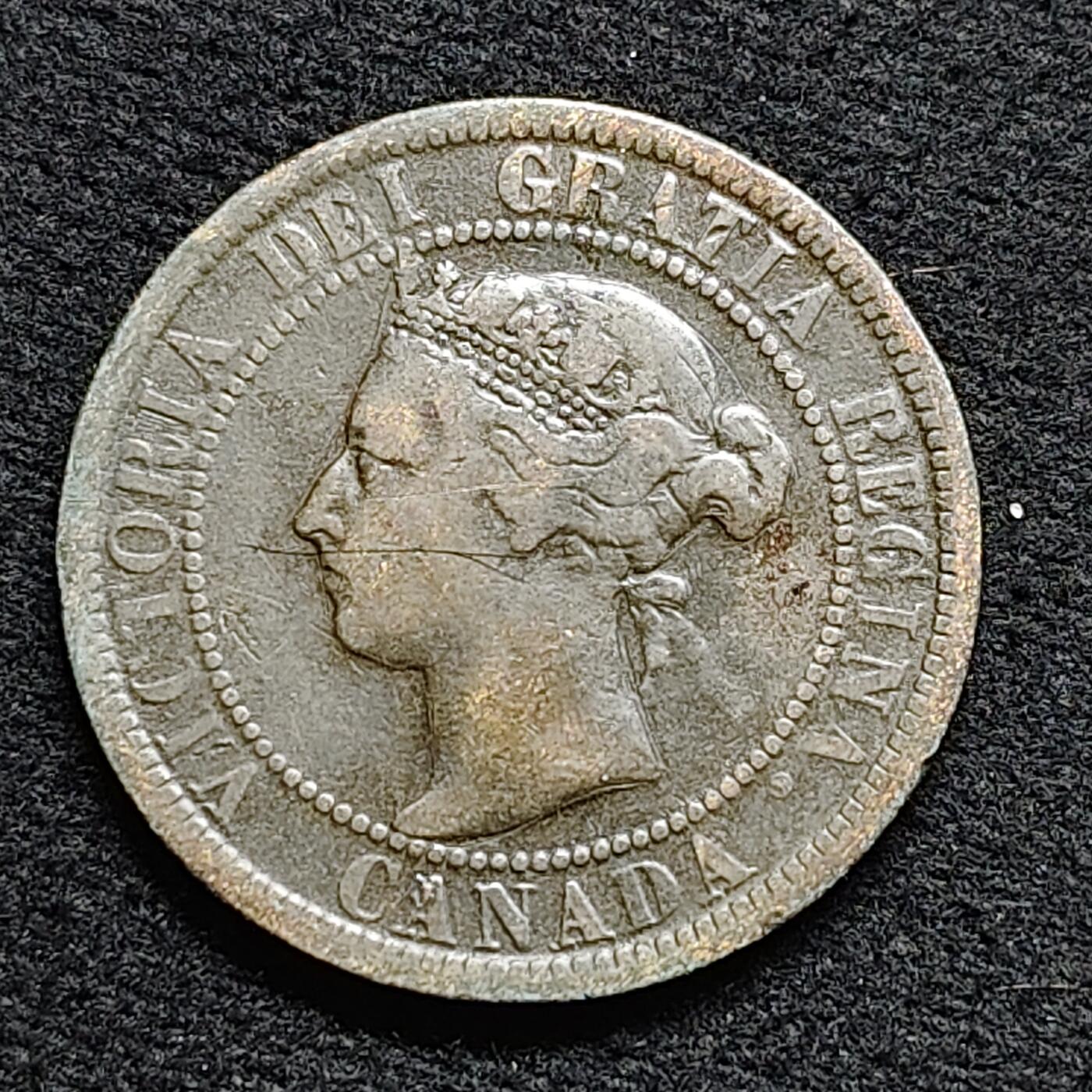【全场包邮】纯粹捡漏拍476场（免费代拍第13场）调整中 加拿大1900年维多利亚女王1分铜币
