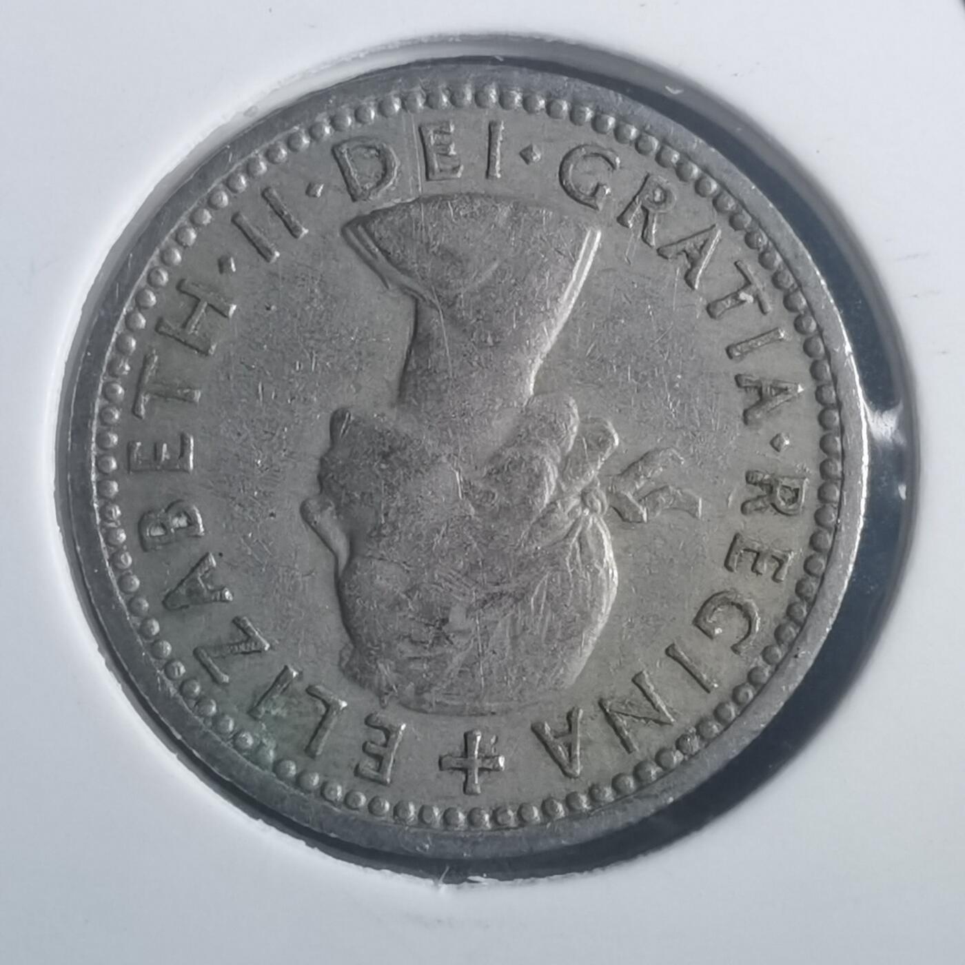 沼泽如烟--第903场 英国1957年6便士