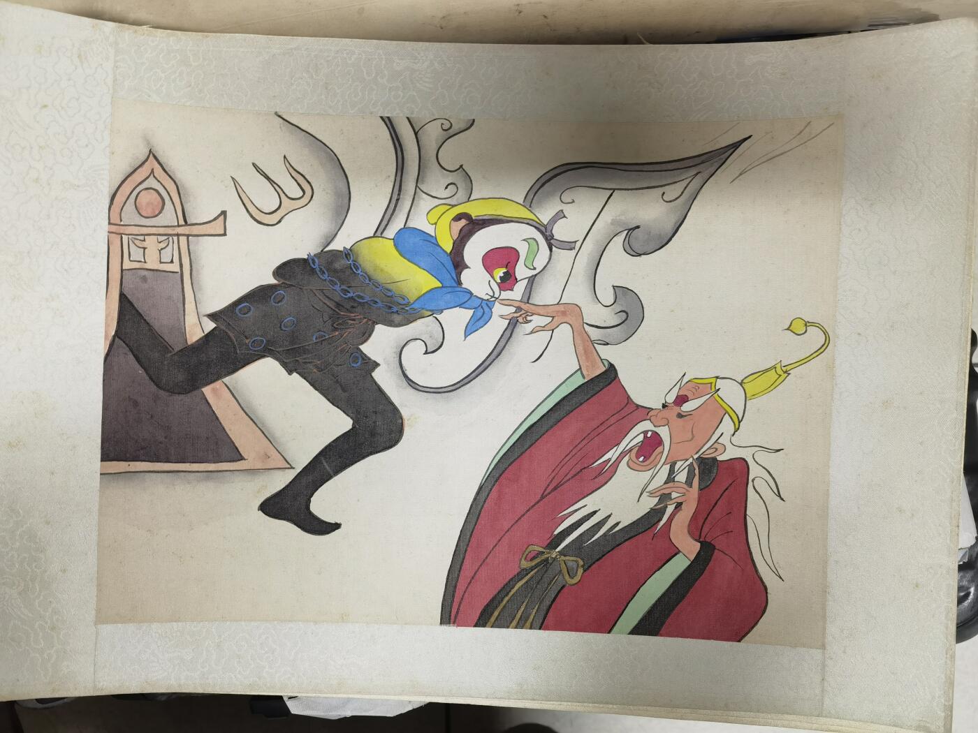 齐天大圣孙悟空西游记彩色画稿动漫手绘作品一套12幅四开大小