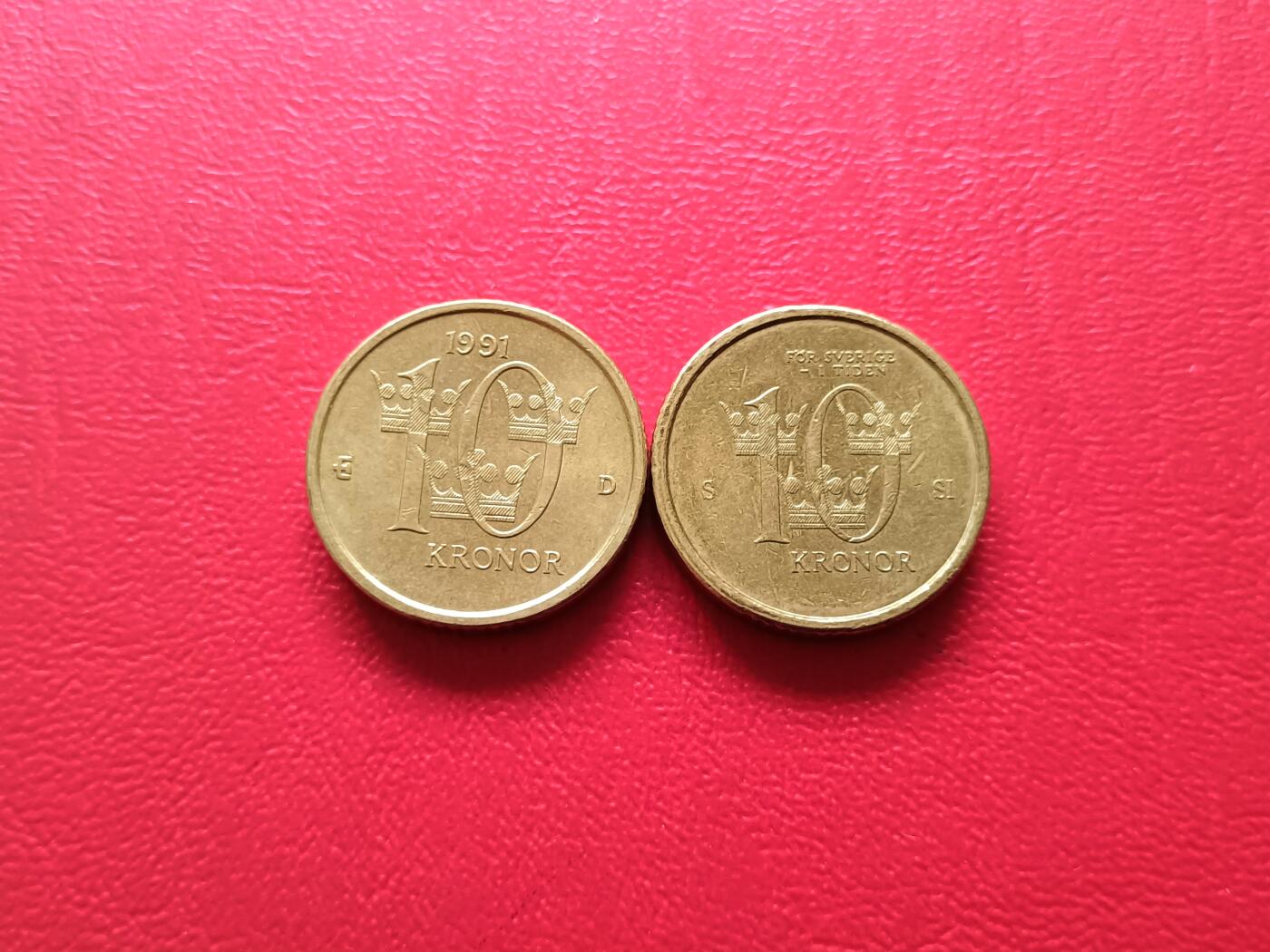 【云涧收藏】第七十九场 瑞典1991/2008年10克朗2枚