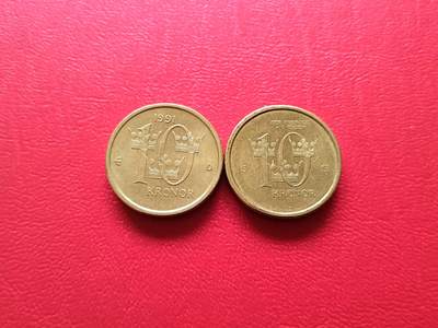 【云涧收藏】第七十九场 - 瑞典1991/2008年10克朗2枚