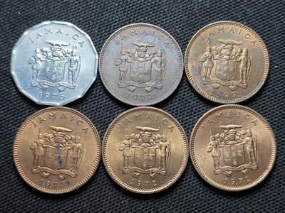 KK钱币收藏小铺  第370场  2月预留时间 周末发货 -  牙买加一组6枚