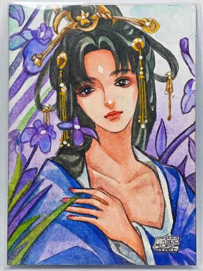 白泽拍卖卡牌手绘专场第28期（细雨生寒、寻梅闻香） - 2025 乐联文创手绘卡 贵妃  lucky亲签
