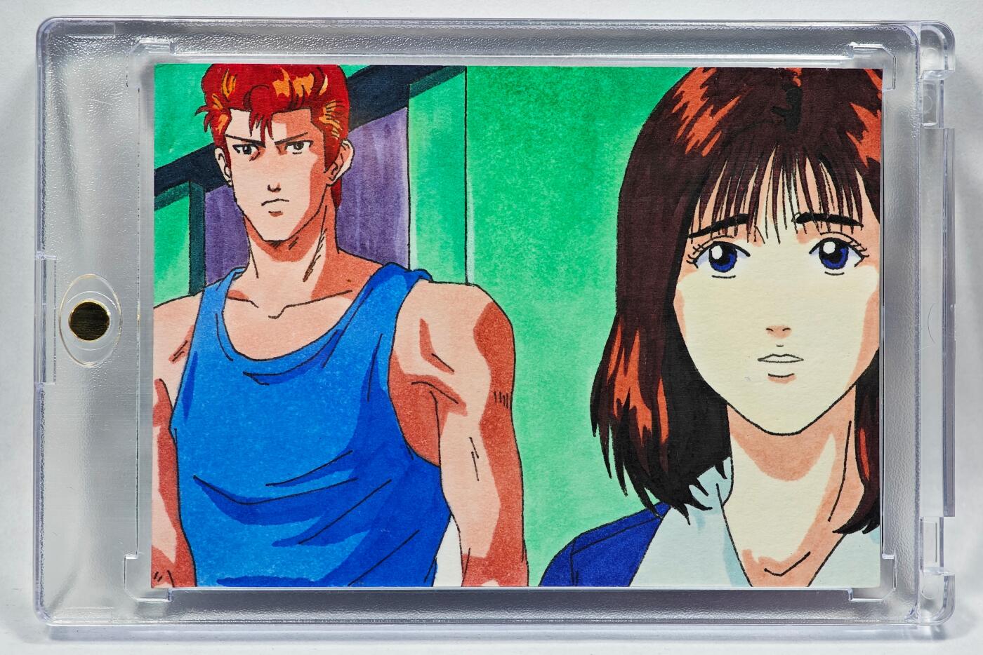 白泽拍卖卡牌手绘专场第28期（细雨生寒、寻梅闻香） 2025 追光工作室手绘卡 灌篮高手  惜圆亲签 卡砖封装