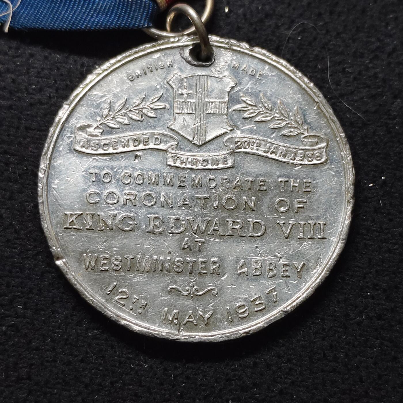 【全场包邮】纯粹捡漏拍476场（免费代拍第13场）调整中 【勋章】英国1937年爱德华八世加冕纪念锡铅勋章