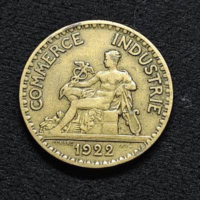 【全场包邮】纯粹捡漏拍476场（免费代拍第13场） - 法国1922年法国工商会版赫尔墨斯2法郎