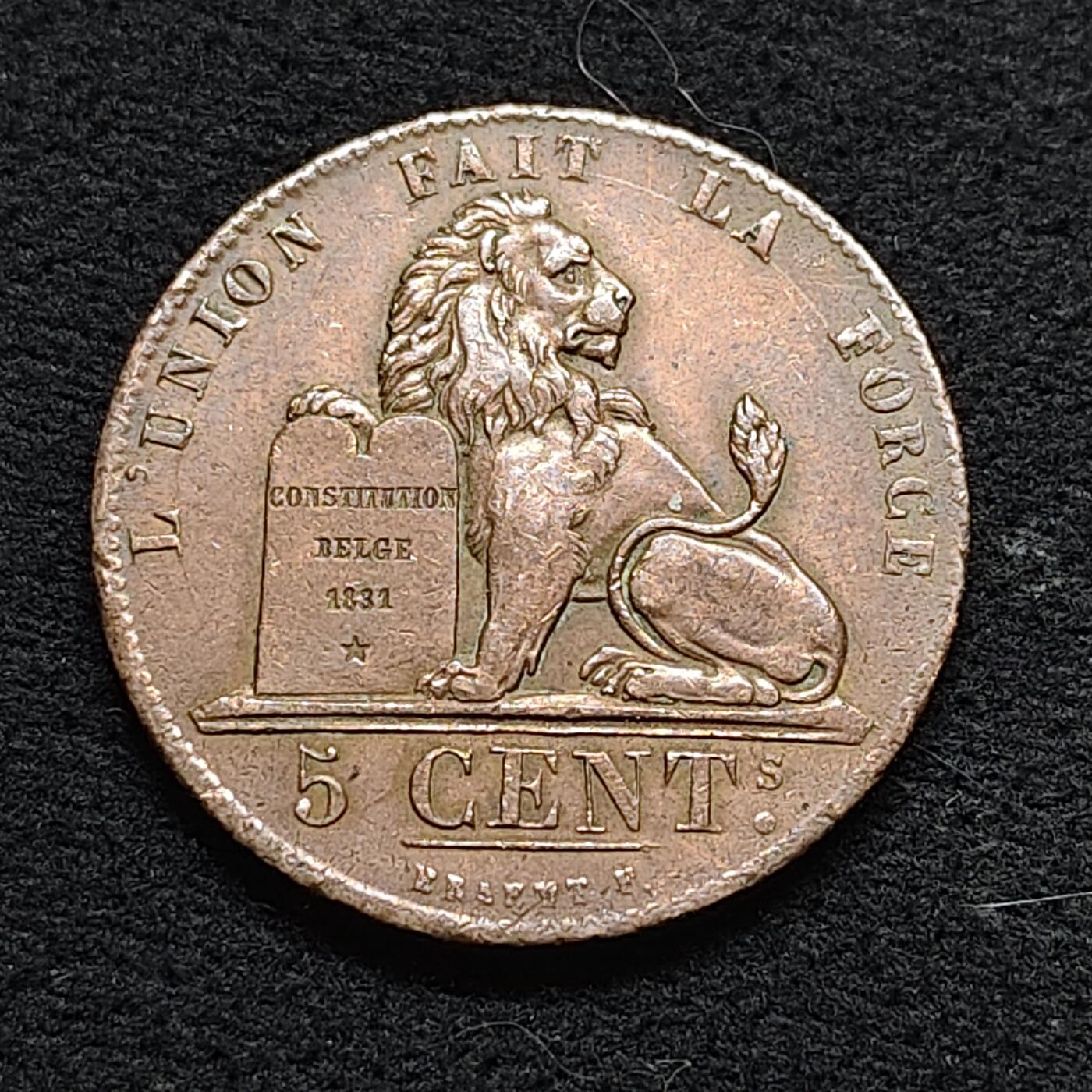 【全场包邮】纯粹捡漏拍476场（免费代拍第13场）调整中 比利时1837年利奥波德一世5分大铜币