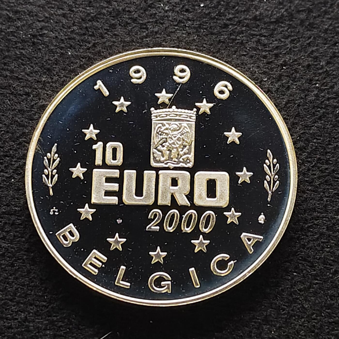 【全场包邮】纯粹捡漏拍477场（免费代拍第14场）调整中 比利时1996年20埃居英俊的菲利普与卡斯蒂利亚的约翰娜精制纪念银币