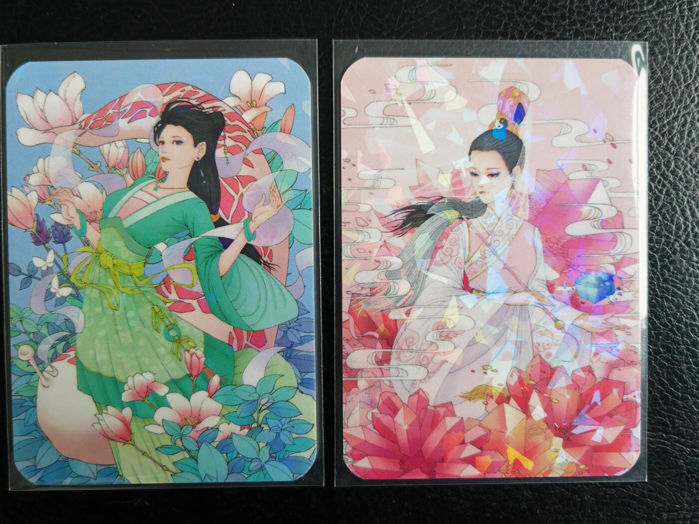 阳大大卡牌拍卖第82期（持续收拍品，周五晚上九点截拍，进群福利早知道） 【闪卡】小花瓣艺术文创  云母＋蛞蝓闪卡2张