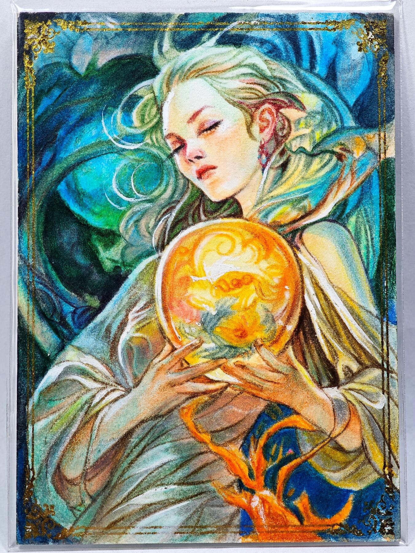 白泽拍卖卡牌手绘专场第28期（细雨生寒、寻梅闻香） 2025 澜铂手绘卡 命运  古各亲签