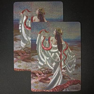 花开卡拍第47期（11月16号周日截拍，品控勿拍!!!拍品不寄存，运费5元，自制卡难免瑕疵，可能存在轻微撞角爆边等出厂瑕疵，品控介意勿拍！） - 燎原 刷子妖姬传 赤鳞蟒双服饰 幻彩粗闪2张