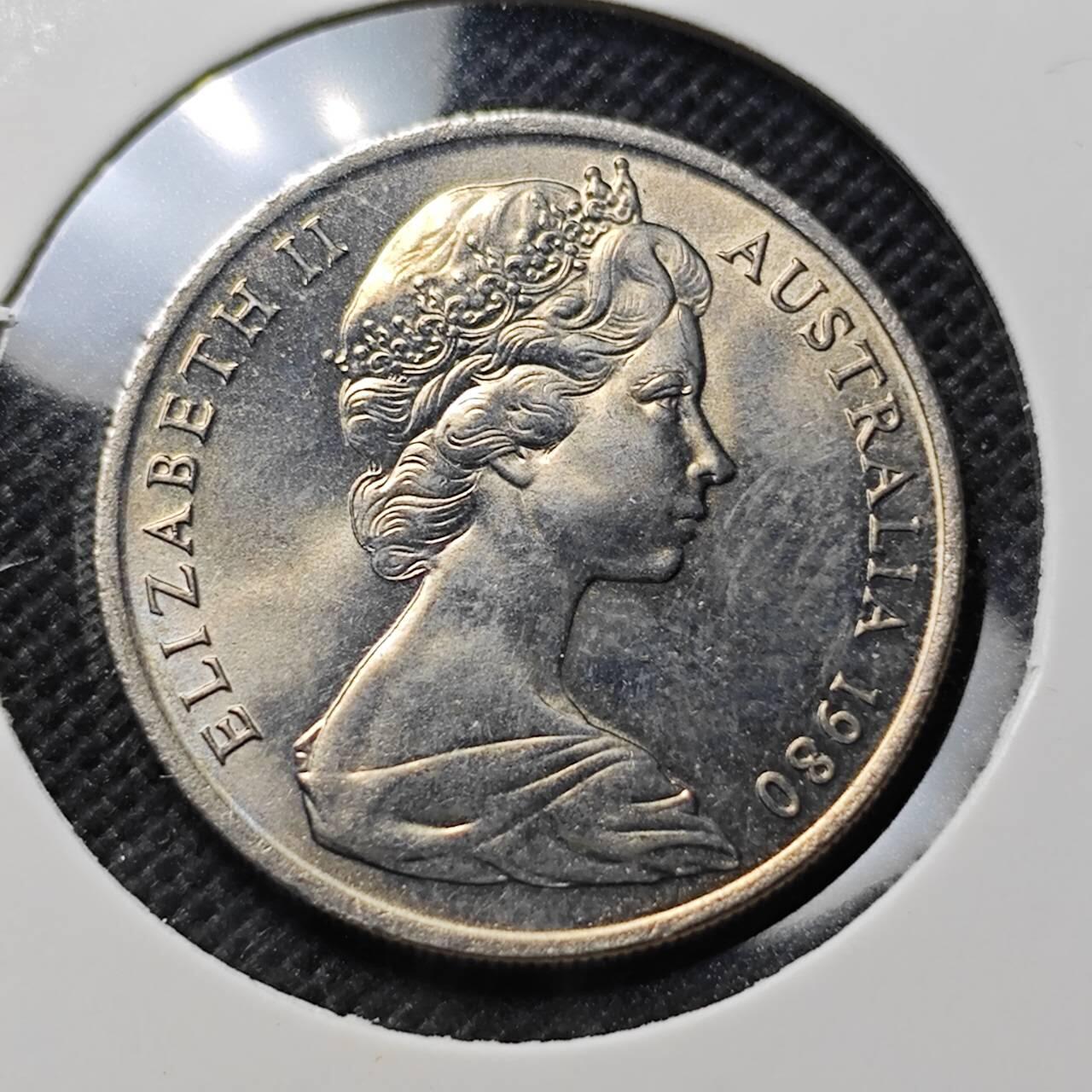 KK钱币收藏小铺  第370场  2月预留时间 周末发货  1980澳大利亚10分 好品