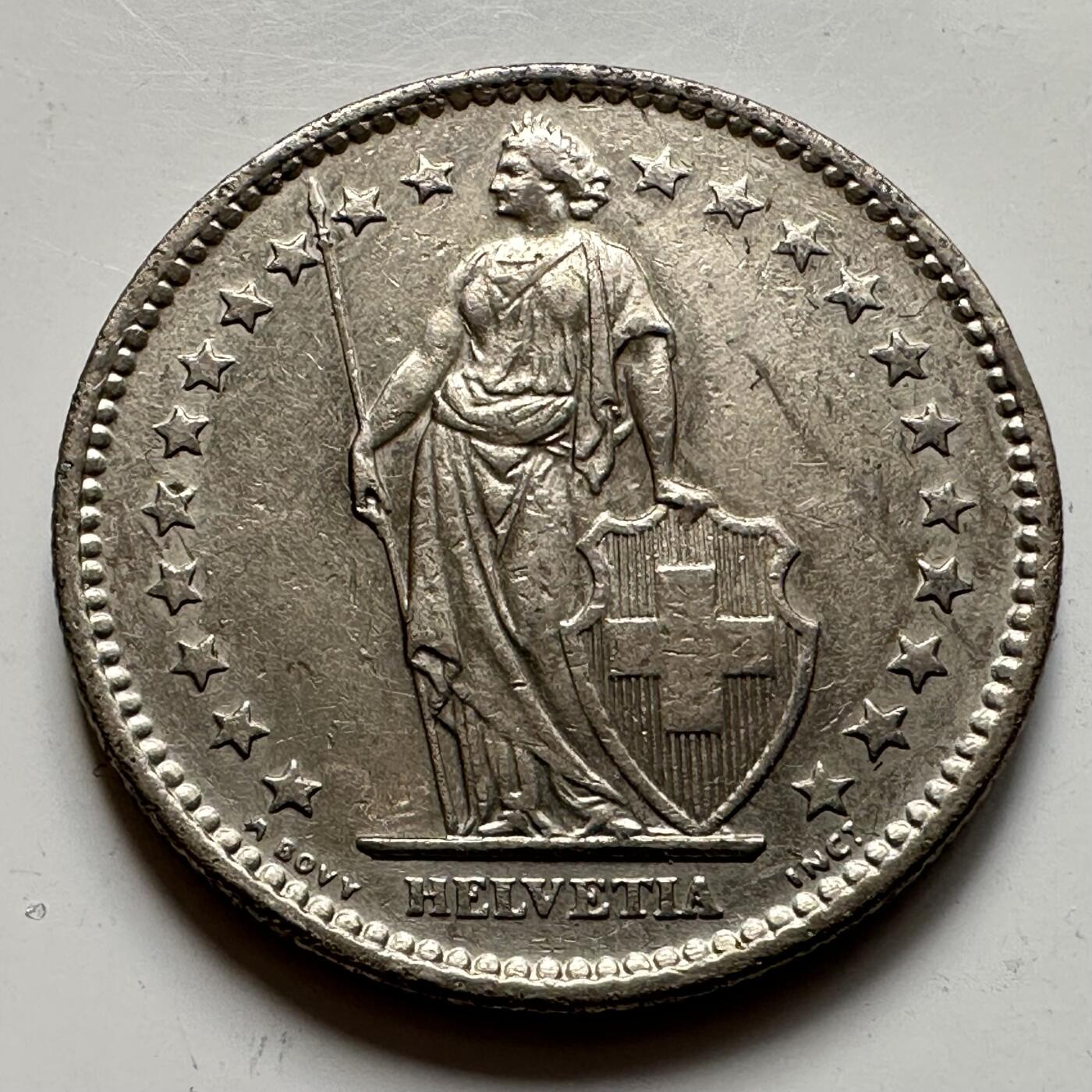 🌹外币初藏🌹🐯2025年第127场  每周二四六晚8️⃣点 接代拍 瑞士1973年2法郎