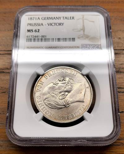 泉海漫舟·凡希社世界钱币微拍第三百十四期 - 1871德国普鲁士拿破仑战争胜利纪念泰勒NGC-MS62