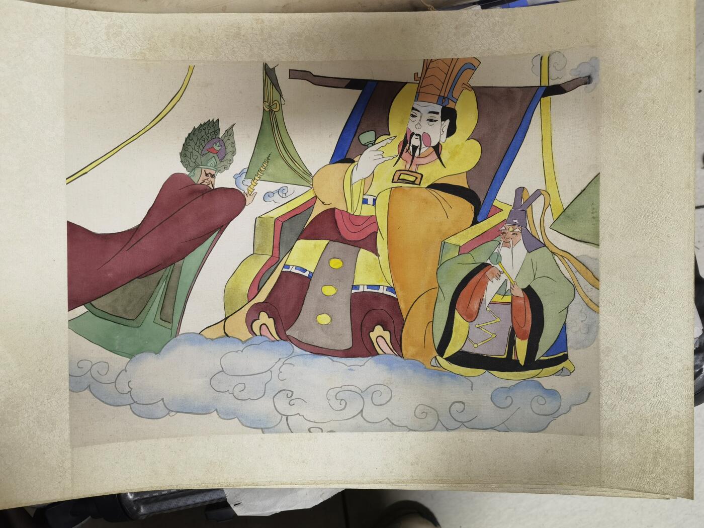 齐天大圣孙悟空西游记彩色画稿动漫手绘作品一套12幅四开大小