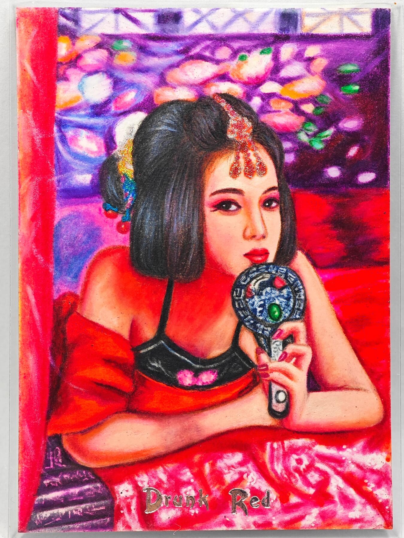 白泽拍卖卡牌手绘专场第28期（细雨生寒、寻梅闻香） 2025 乐联文创手绘卡 红尘  海鸥亲签