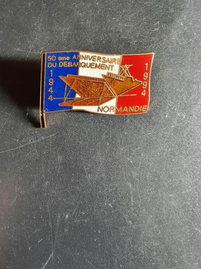 老王徽章第163期 13-15日三场连拍 16日统一发货  13、14日结束后可寄存 - 法国二战诺曼底登陆50周年证章 