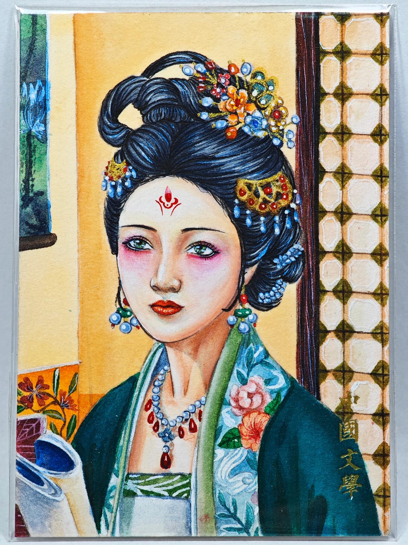 白泽拍卖卡牌手绘专场第28期（细雨生寒、寻梅闻香） 2025 启航手绘卡 王实甫  AO亲签