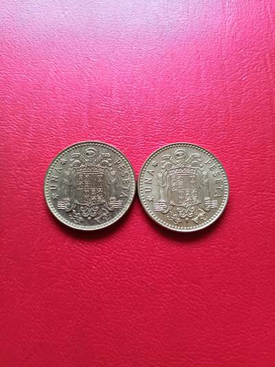 【云涧收藏】第七十九场 - 西班牙1975年版1比塞塔2枚