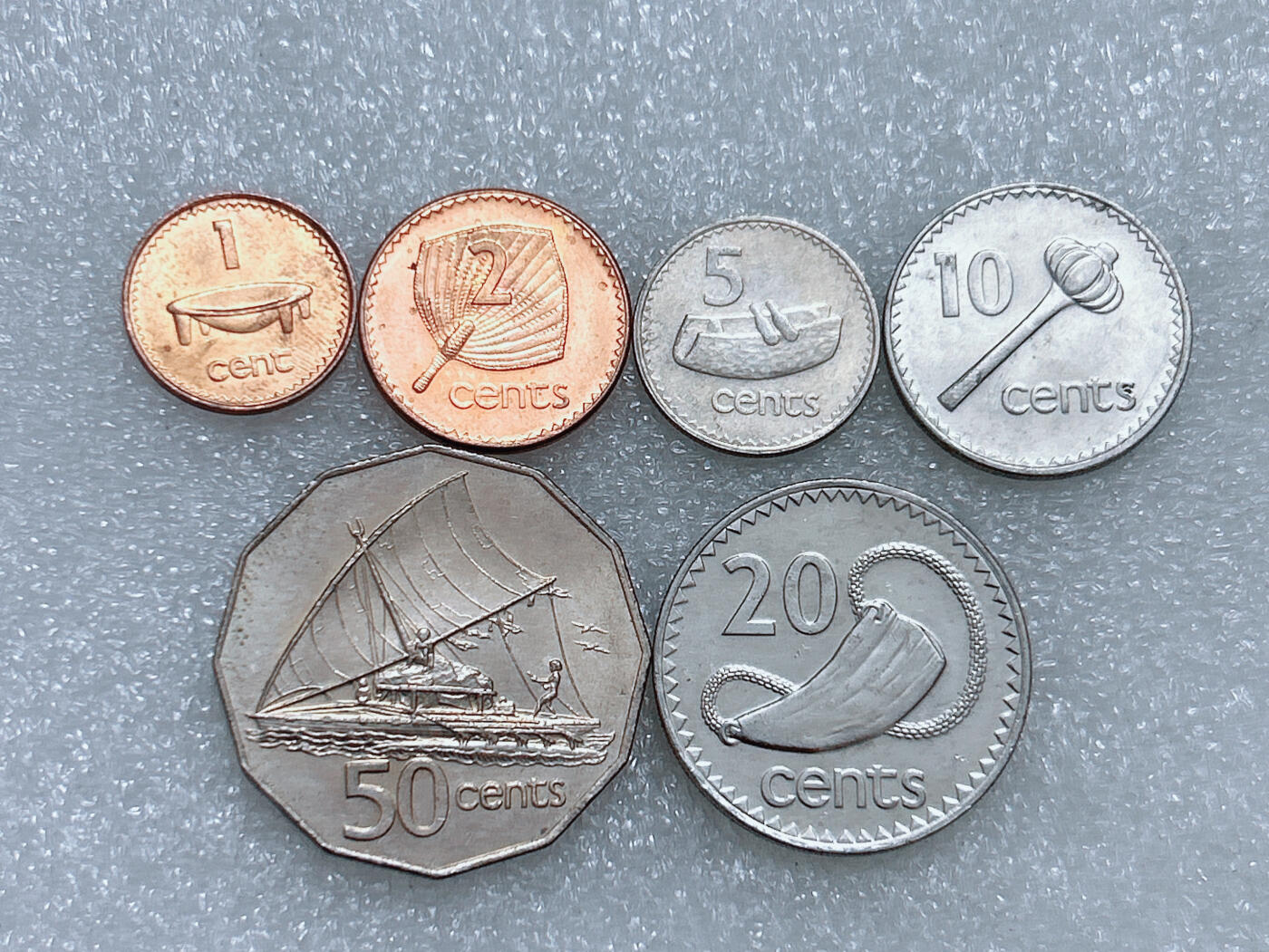 第一海外回流一元起拍收藏 散集专场  第265期 斐济硬币6枚套 原光好品