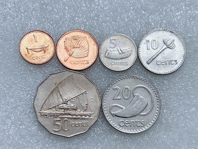 第一海外回流一元起拍收藏 散集专场  第265期 - 斐济硬币6枚套 原光好品