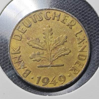 KK钱币收藏小铺  第370场  2月预留时间 周末发货 -  1949西德10芬尼 银行版