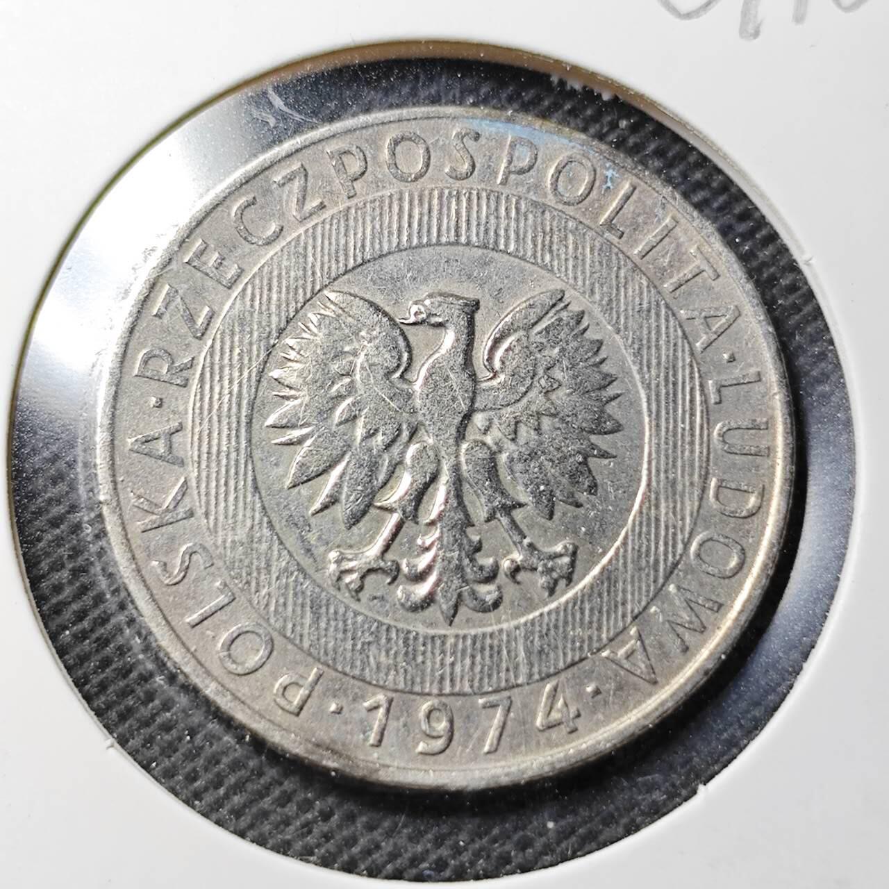 KK钱币收藏小铺  第369场  2月预留时间 周末发货  1974波兰20兹罗提