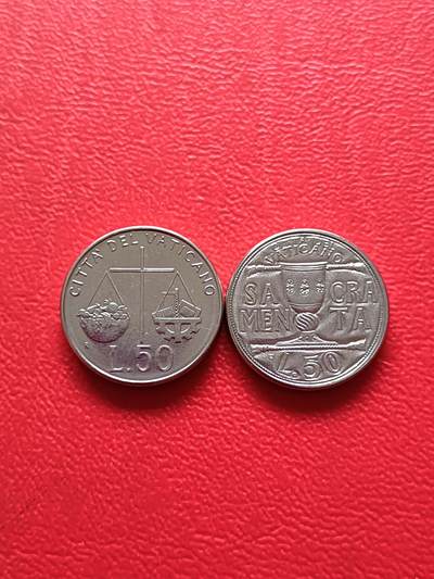 【云涧收藏】第七十九场 - 梵蒂冈1992/93年50里拉2枚