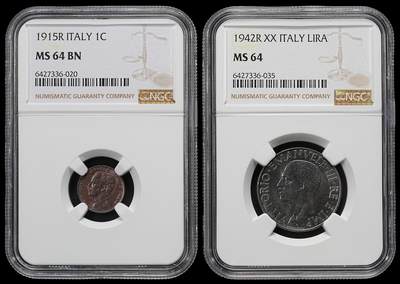 修遠堂世界钱币第九十三期 - NGC评级 意大利钱币两枚