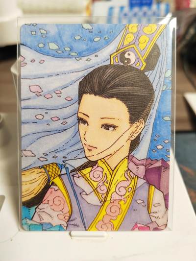 阳大大卡牌拍卖第82期（持续收拍品，周五晚上九点截拍，进群福利早知道） - 【首编卡】小花瓣艺术文创 药香2 云母 首编手绘拓卡 限编01/22