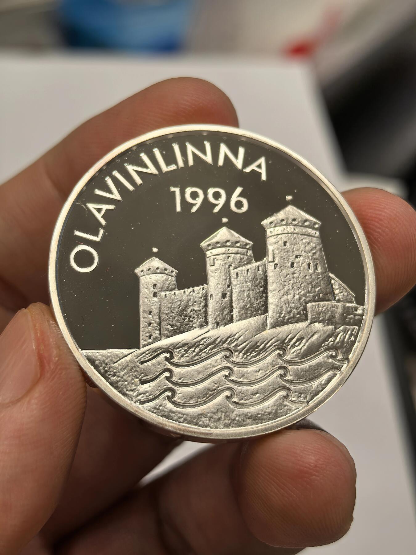 博洋堂世界钱币拍卖第146期（全场包邮） 1996年芬兰实拉维城堡20欧元精制币，稀少