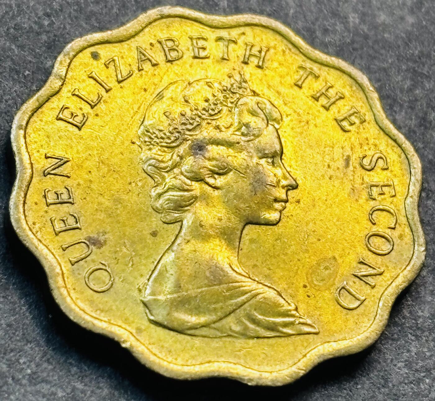 文馨钱币收藏第 281 场，【 长期接收代拍品】银元，银币，套币，纸币专场（本场截拍后休息三天，19 号发货） 原铜光品相 1976 年英属香港贰毫铜币，伊丽莎白二世时期 第一版