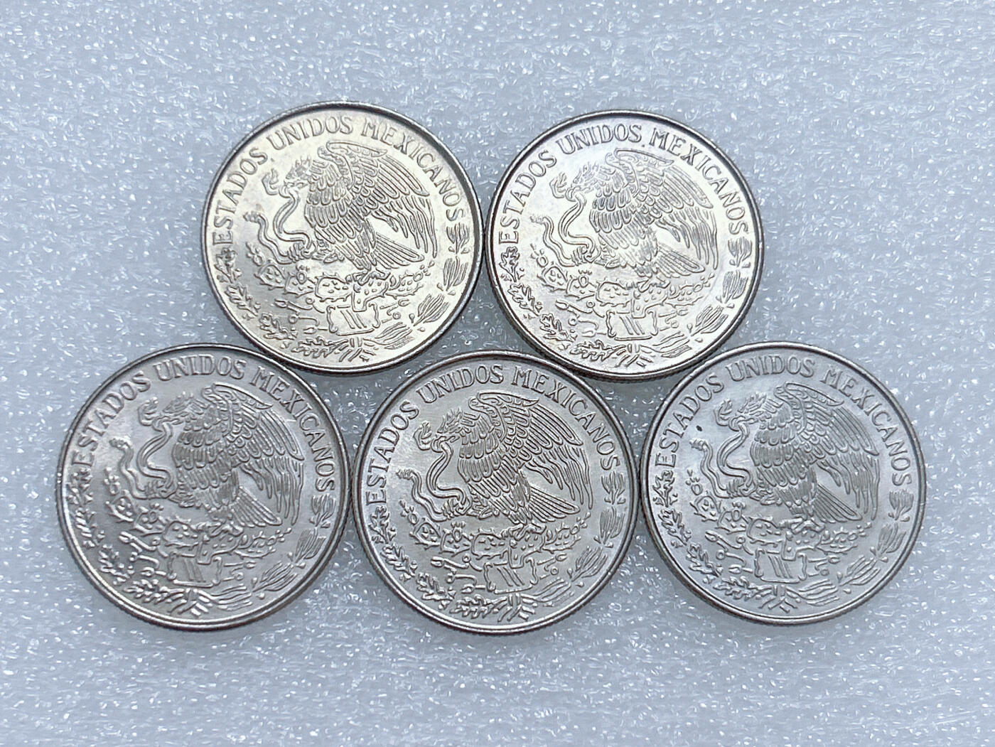 第一海外回流一元起拍收藏 散集专场  第265期 墨西哥1比索硬币 5枚 原光好品