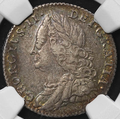 修遠堂世界钱币第九十三期 - NGC XF45 1757年英国6便士银币