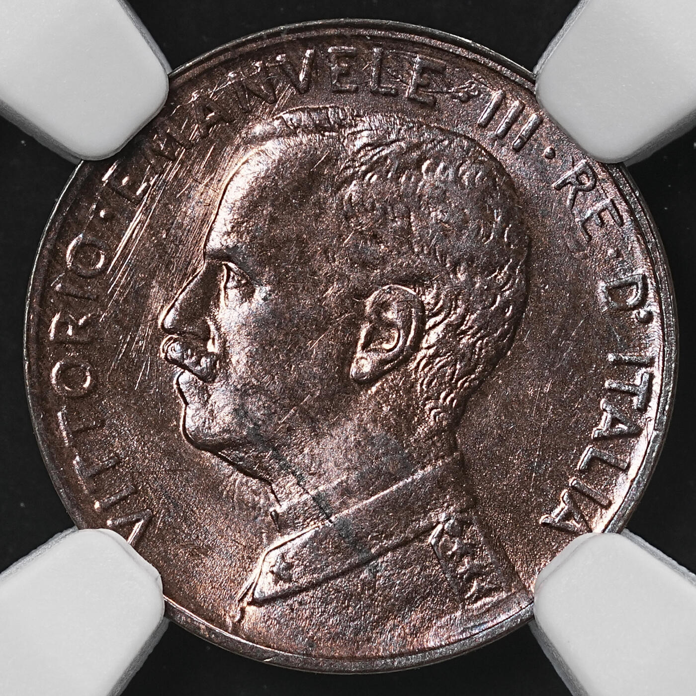 修遠堂世界钱币第九十三期 NGC MS65BN 1917年意大利1分铜币