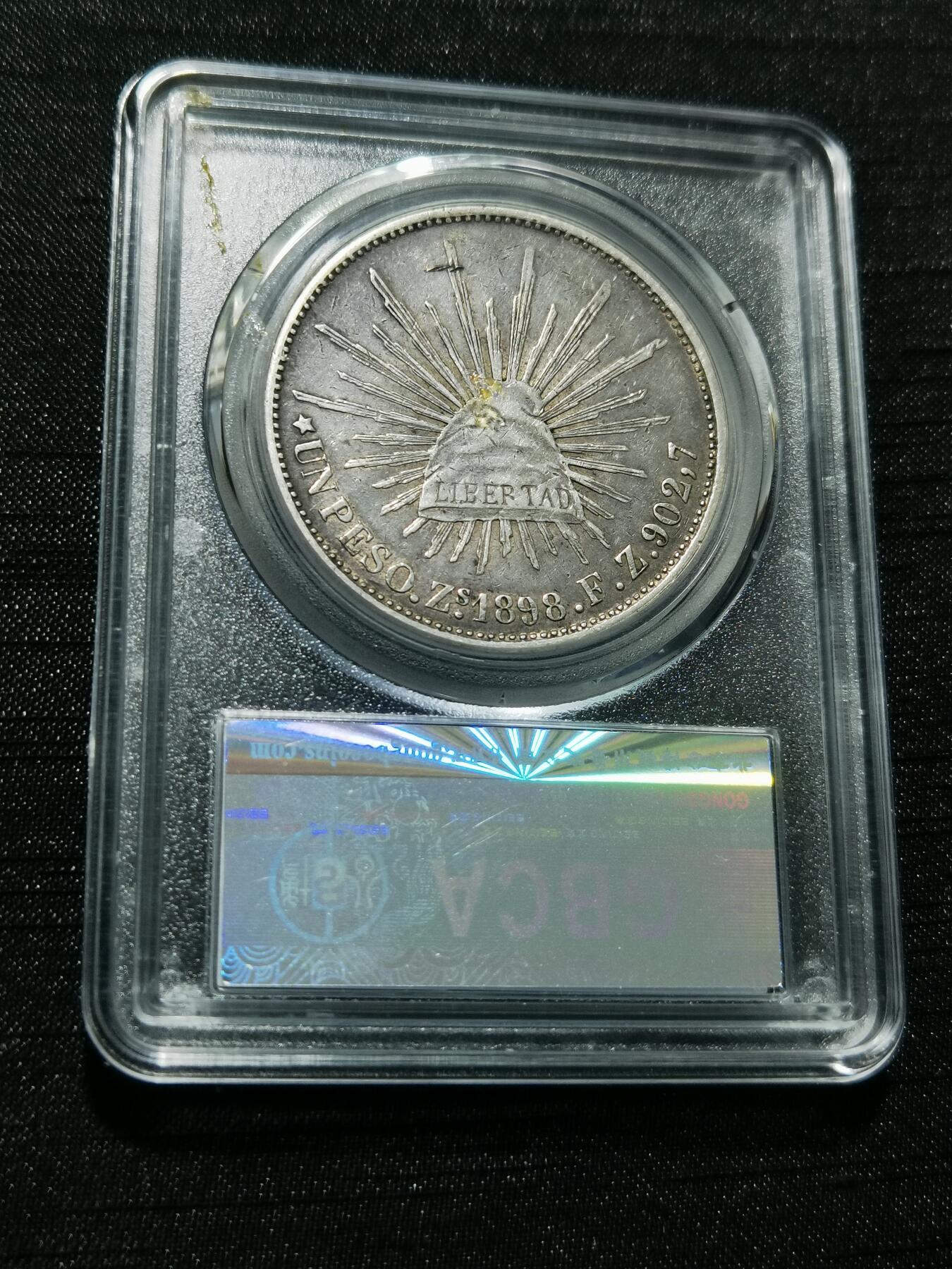 天下钱庄专场欢迎参拍 公博评级XF45墨西哥鹰洋