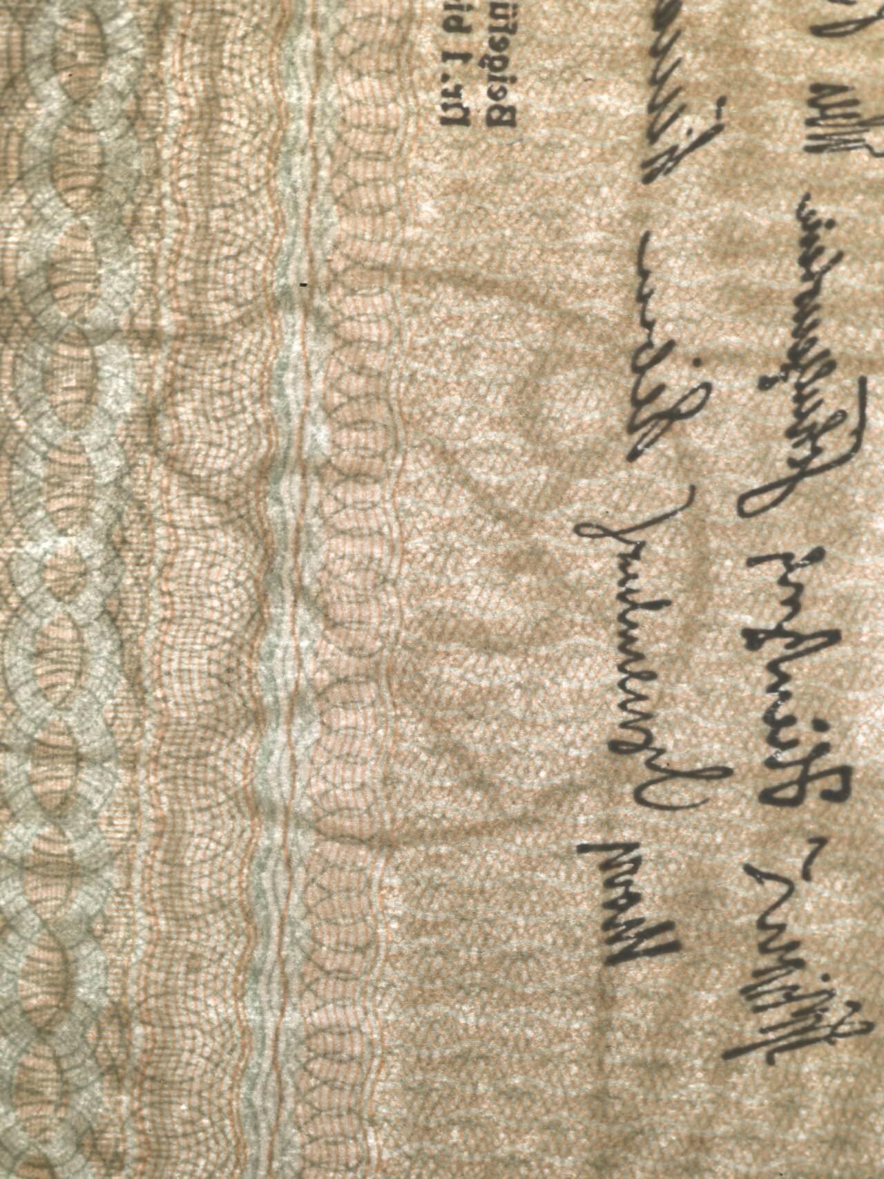 小驴勋章奖章收藏11月15日周六晚五点拍卖（珍爱和平，收藏战争，铭记历史，勿忘国耻，忠党爱国。有偿代拍，送拍规则在简介最后，参拍须阅读规则后再参拍，关系到运费包装发货时效真假辨别等关键信息，拍卖时不再发原图，看大图店主微信码在拍卖店铺介绍里） 1937年100马克债券