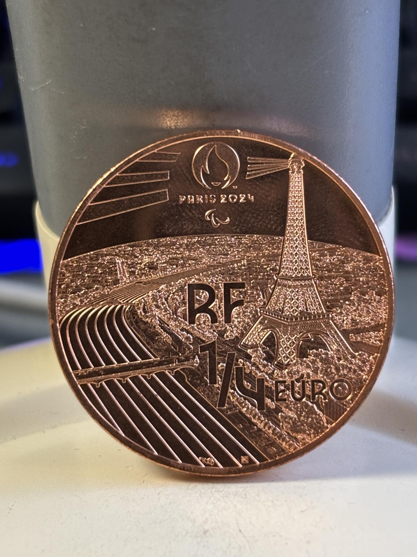 第181期拍卖 法国2021年2024奥运项目轮椅网球纪念铜币