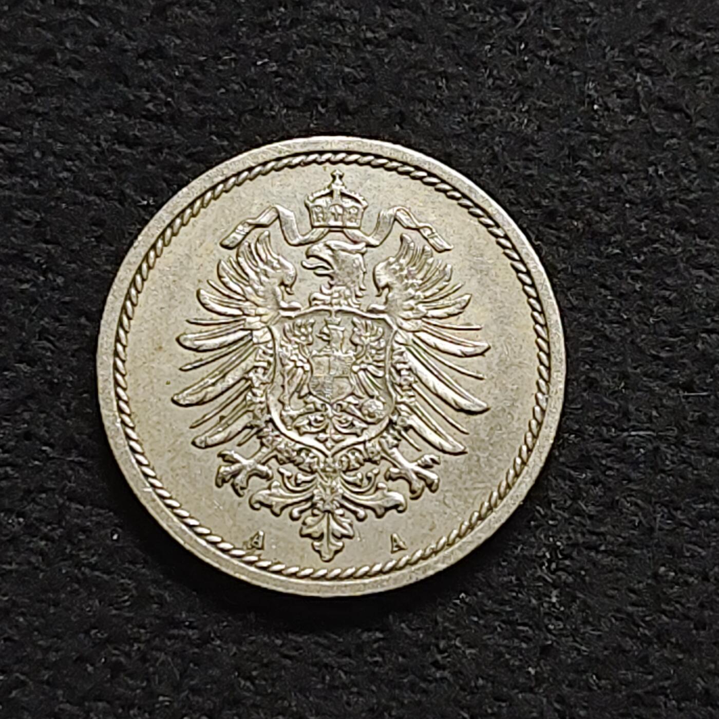 【全场包邮】纯粹捡漏拍476场（免费代拍第13场）调整中 德国第二帝国1888年短翅鹰5芬尼