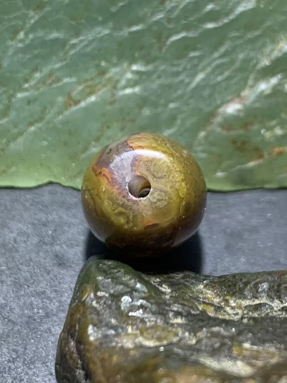 放福利！冰飘战国红玛瑙通货桶珠一个