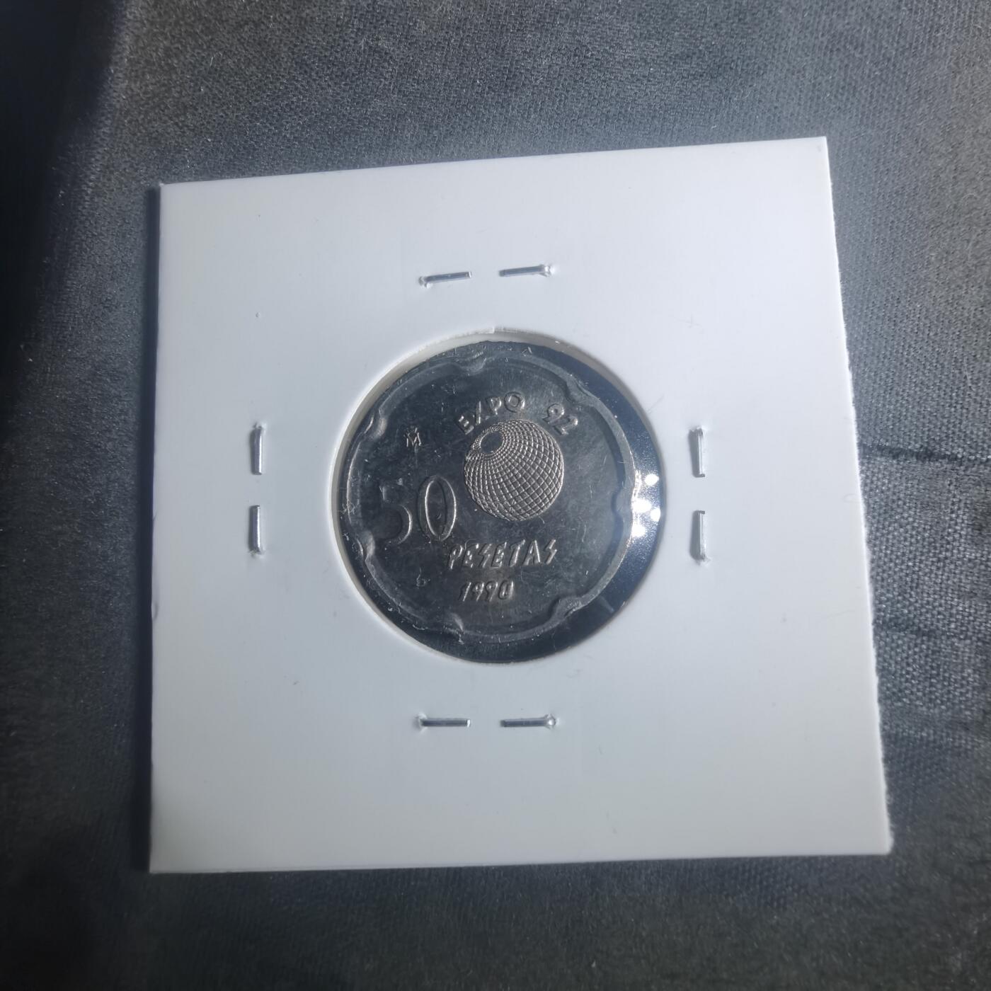 沼泽如烟--第900场 西班牙1990年50比塞塔纪念币