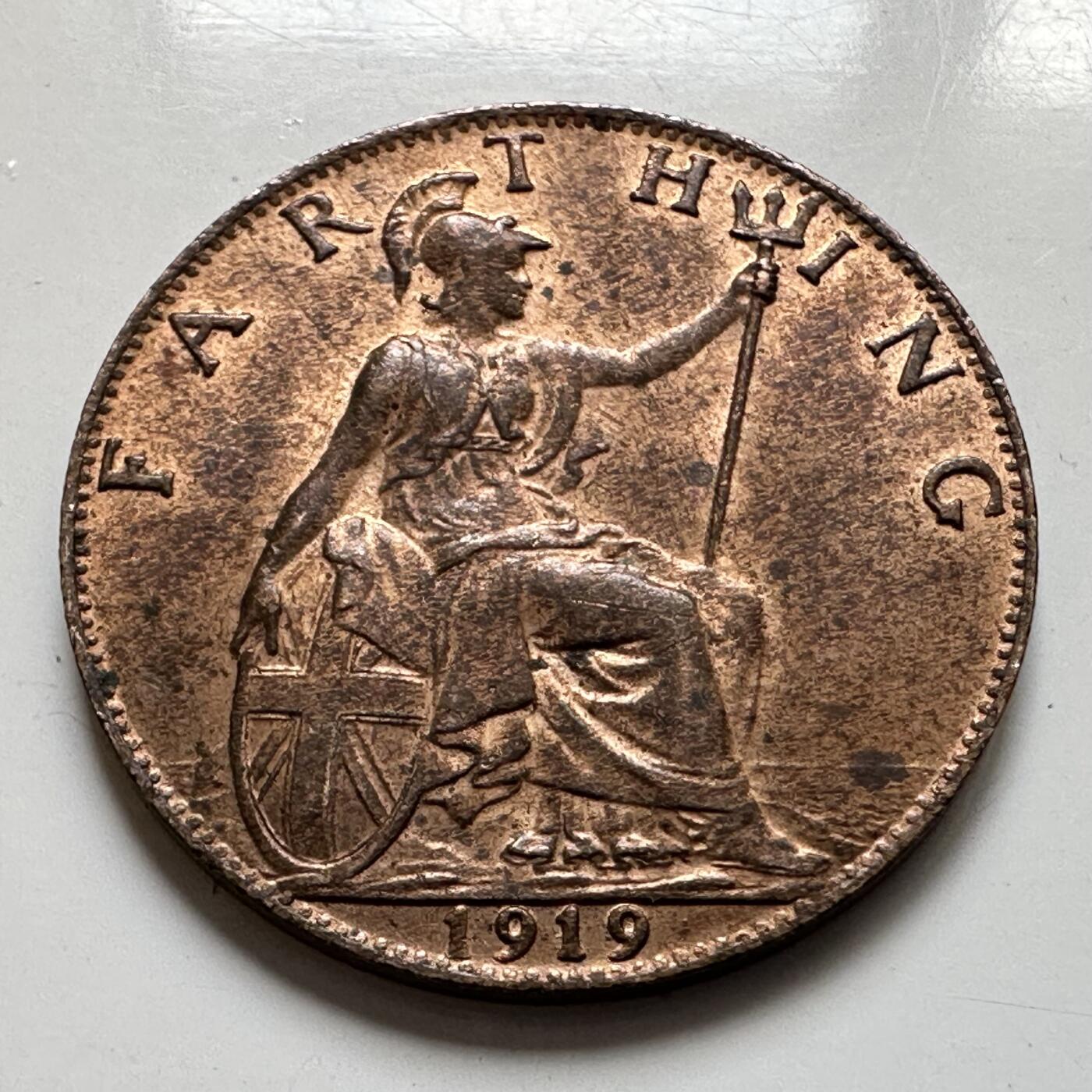 🌹外币初藏🌹🐯2025年第127场  每周二四六晚8️⃣点 接代拍 英国1919年一法新 原光好品