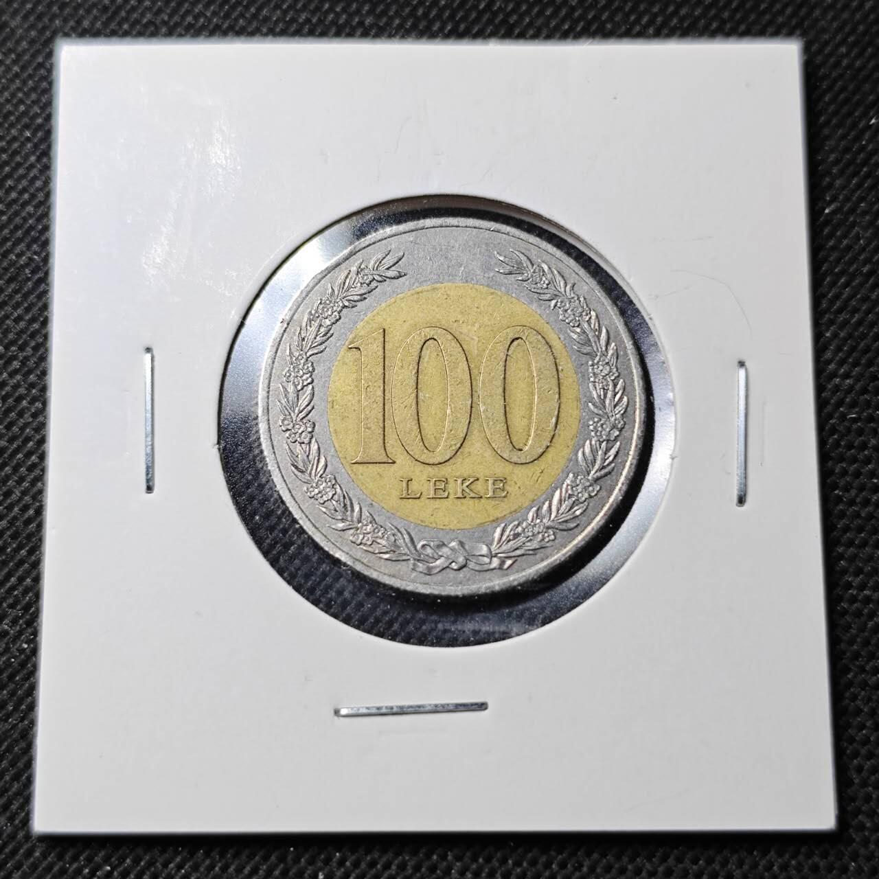 KK钱币收藏小铺  第370场  2月预留时间 周末发货  阿尔巴尼亚100列克