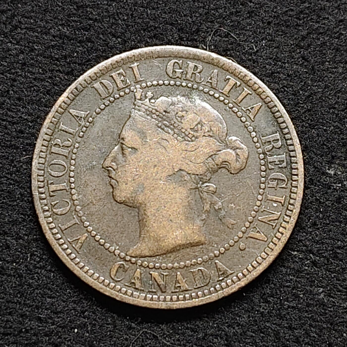 【全场包邮】纯粹捡漏拍476场（免费代拍第13场）调整中 加拿大1888年维多利亚女王1分铜币